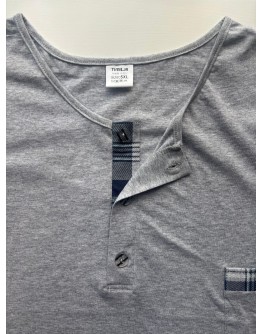 Vīriešu pidžama ar šortiem kokvilnas lielie izmēri 12236S M-6XL