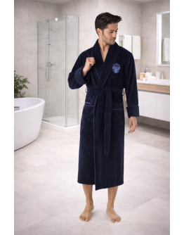 Vīriešu mājas halāts no kokvilnas un bambusa – 1145SN, L-7XL