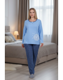 Sieviešu pidžama Kokvilnas  lielie izmēri 11506Sn M-6XL