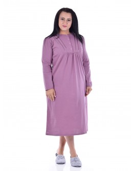 Naktskrekls ar garām piedurknēm Kokvilnas sieviešu  lielie izmēri  11592 M-6XL