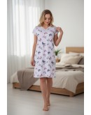 Naktskrekls ar īsām piedurknēm Kokvilnas Sieviešu  lielie izmēri  12547B S-4XL