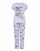 Sieviešu pidžama 100% kokvilna ar īsām piedurknēm S-4XL