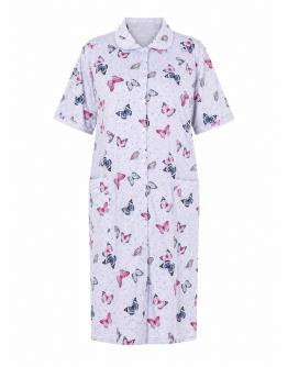 Sieviešu halāts no 100% kokvilnas ar pogām XL–6XL 12676B