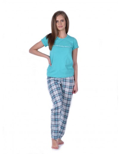 Sieviešu pidžama Kokvilnas  lielie izmēri 12705Zn S-4XL