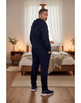 Mājas sporta bikses ar kabatām, uniseks, 80% kokvilna, lielie izmēri 20086Sn S–4XL