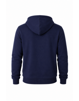 Sporta jaka ar rāvējslēdzēju un kapuci, tumši zila, 80% kokvilna, unisex, S–4XL