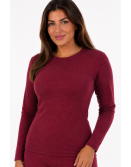 Sieviešu termoveļas krekls ar garām piedurknēm, vilna – 31001B, S-4XL