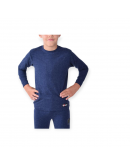 Bērnu termoveļa pilsētai Krekliņš ar garām piedurknēm 47% vilna tumši zila krāsa 31025Sn  S-120cm/ M-132cm/ L-144cm