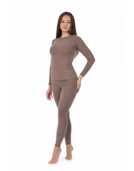 Sieviešu termoveļa pilsētai Legingi 47% vilna Kafijas krāsa lielie izmēri  31071Kf S-4XL