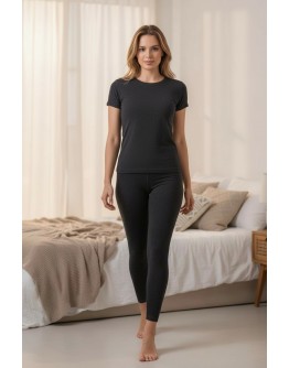 Sieviešu termoveļa pilsētai Krekliņš ar īsām piedurknēm  vilna grafīts krāsa lielie izmēri  32001Gt S-4XL