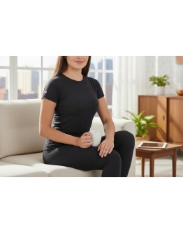 Sieviešu termoveļa pilsētai Krekliņš ar īsām piedurknēm  vilna grafīts krāsa lielie izmēri  32001Gt S-4XL