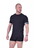 Vīriešu termoveļa pilsētai Krekliņš ar īsām piedurknēm vilna grafīts krāsa lielie izmēri  32005Gt S-4XL