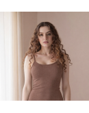 Sieviešu termoveļa pilsētai Tops 47% vilna Kafijas krāsa Lielie izmēri 34001Kf S-4XL