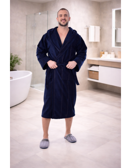 Unisex kokvilnas frotē halāts ar kapuci – 450Ts, M-5XL