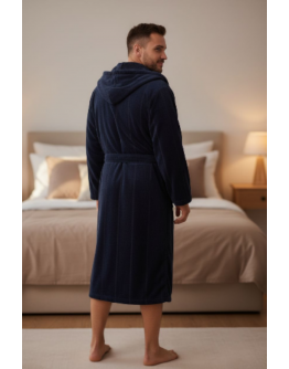 Vīriešu kokvilnas frotē halāts ar kapuci 450Ts