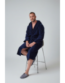 Vīriešu kokvilnas frotē halāts ar kapuci 450Ts