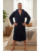 Vīriešu kokvilnas frotē halāts ar kapuci 450Ts