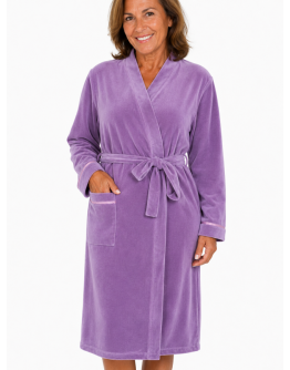 Sieviešu velūra halāts, samta, lielie izmēri – 51011L, M-6XL