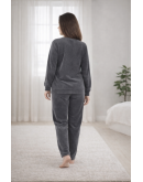 Sieviešu samta mājas kostīms 70% kokvilna izmēri S–4XL 51730