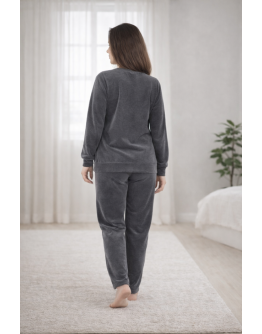 Sieviešu samta mājas kostīms 70% kokvilna izmēri S–4XL 51730