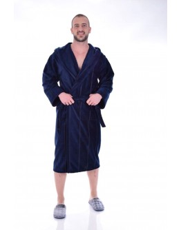 Vīriešu kokvilnas frotē halāts ar kapuci 450Ts