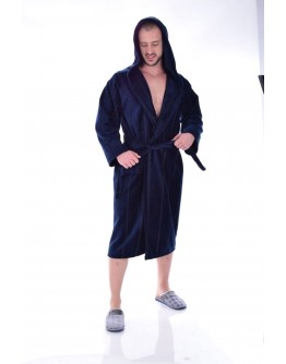 Vīriešu kokvilnas frotē halāts ar kapuci 450Ts