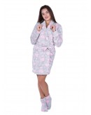 Sieviešu halāts 70% Kokvilnas ļoti silts pūkains lielie izmēri  71543S M-4XL