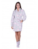 Sieviešu halāts 70% Kokvilnas ļoti silts pūkains lielie izmēri  71543S M-4XL