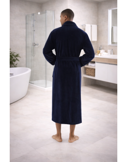 Vīriešu mājas halāts no kokvilnas un bambusa – 7235SN, L-4XL