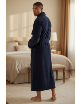 Vīriešu kokvilnas ar bambusa mājas halāts 7235Sn L-XL/2XL/3XL/4XL