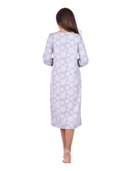 Sieviešu Naktskrekls ar garām piedurknēm kokvilnas viskozes (Modals) elpojošs lielie izmēri  81536Ng M-4XL