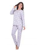 Sieviešu pidžama Kokvilnas viskozes (modals) elpojoša  lielie izmēri 81537G  M-4XL 