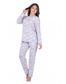 Sieviešu pidžama Kokvilnas viskozes (modals) elpojoša  lielie izmēri 81537G  M-4XL 