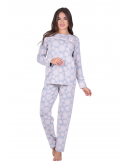 Sieviešu pidžama Kokvilnas viskozes (modals) elpojoša  lielie izmēri 81537G  M-4XL 