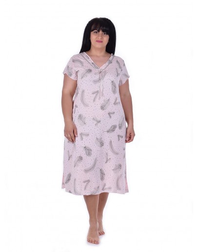 Naktskrekls Kokvilnas viskozes sieviešu plāns elpojošs Saīsināts lielie izmēri  82523P  M-8XL