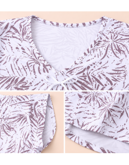 Sieviešu naktskrekls no kokvilnas un viskozes ar ziedu rakstu 82523KPL 3XL–8XL 