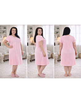 Naktskrekls Kokvilnas viskozes sieviešu plāns elpojošs Saīsināts lielie izmēri  82597K  2XL-8XL 