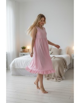 Naktskrekls bez piedurknēm Kokvilnas viskozes sieviešu plāns elpojošs lielie izmēri  83598D M-4XL