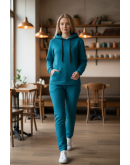 Sieviešu Hūdijs ar siltinātu iekšpusi Kokvilnas ļoti Silta brīva laika jaka lielie izmēri A21682 S-4XL