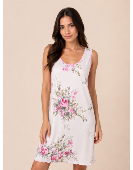 Sieviešu naktskrekls no kokvilnas un viskozes 83093R S–6XL