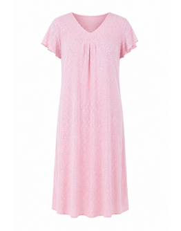 Saīsināts sieviešu naktskrekls lielos izmēros no kokvilnas un viskozes 82597K 2XL–8XL