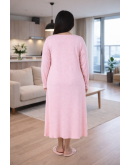 Naktskrekls ar garām piedurknēm Kokvilnas viskozes sieviešu plāns elpojošs  lielie izmēri  81597  M-6XL