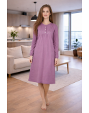 Naktskrekls ar garām piedurknēm Kokvilnas sieviešu  lielie izmēri  11592 M-6XL