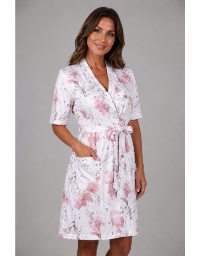 Sieviešu halāts no kokvilnas un viskozes 82049Mk S–2XL