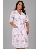 Sieviešu halāts no kokvilnas un viskozes 82049Mk 3XL–6XL Sieviešu halāts no kokvilnas un viskozes 82049Mk 3XL–6XL