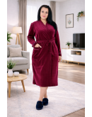 Sieviešu Velūra Halāts lielie izmēri samta 51011B M-6XL