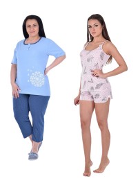 Sieviešu Pidžamas ar īsām biksēm