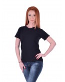 Sieviešu T-krekls ar īsām piedurknēm kokvilnas melns lielie izmēri 92001KM S - 4 XL
