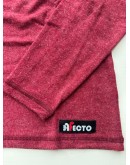 Sieviešu termoveļa pilsētai Krekliņš ar garām piedurknēm vilna Bordo krāsa lielie izmēri  31001B S-4XL