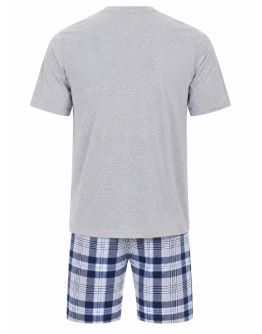Vīriešu kokvilnas pidžama ar šortiem, 100% kokvilna, 12236Sr, M–6XL